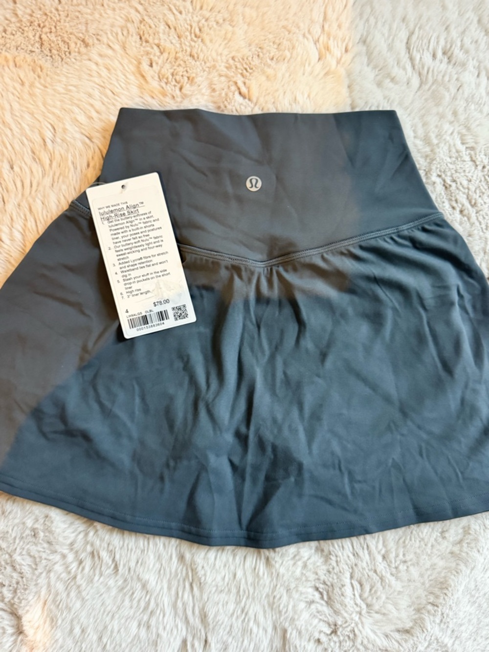 lululemon athletica Charcoal High-Rise Athletic Skirt